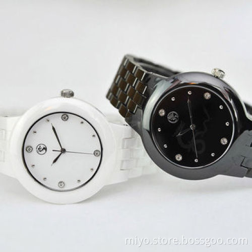 New Product Fashionable Elegant Ceramic Unisex Watch with Japan Quartz Movement, Wholesale, OEM, ODM